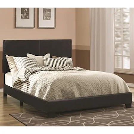 Leatherette Upholstered Twin Bed